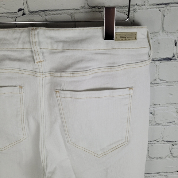 LIVERPOOL | The Crop cropped stretch gold stitch embroidered hem detail jeans - Picture 6 of 10